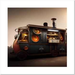 Steampunk Tokyo Ramen Food Truck Posters and Art